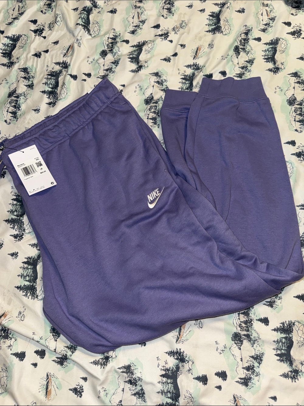 Nike Women’s XL or XXL Purple Joggers with White Swoosh NEW